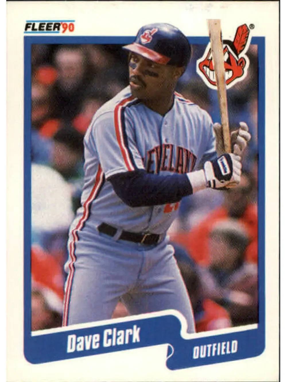 1990 Dave Clark Fleer Baseball Card #490